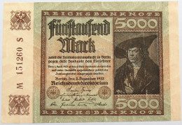 GERMANY 5000 MARK 1922 #alb004 0515 - 5.000 Mark