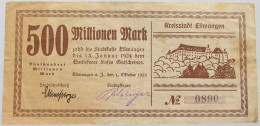 GERMANY 500 MILLIONEN MARK 1923 ELLWANGEN #alb002 0267 - 500 Miljoen Mark