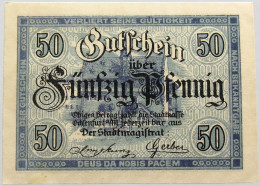 GERMANY 50 PFENNIG OCHSENFURT 1919 #alb003 0309 - Andere & Zonder Classificatie