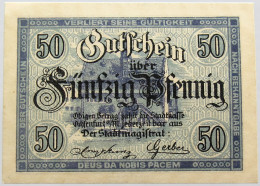 GERMANY 50 PFENNIG OCHSENFURT 1919 #alb003 0305 - Andere & Zonder Classificatie