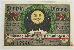GERMANY 50 PFENNIG MEMMINGEN 1918 #alb003 0673 - Autres & Non Classés