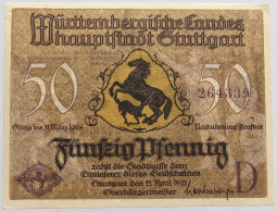 GERMANY 50 PFENNIG 1924 STUTTGART #alb002 0465 - Sonstige & Ohne Zuordnung