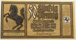 GERMANY 50 PFENNIG 1922 STUTTGART #alb002 0445 - Sonstige & Ohne Zuordnung