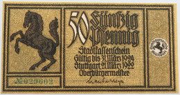 GERMANY 50 PFENNIG 1922 STUTTGART #alb002 0435 - Sonstige & Ohne Zuordnung