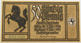 GERMANY 50 PFENNIG 1922 STUTTGART #alb002 0439 - Sonstige & Ohne Zuordnung