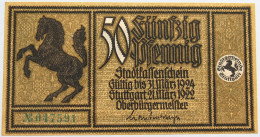 GERMANY 50 PFENNIG 1922 STUTTGART #alb002 0427 - Otros & Sin Clasificación