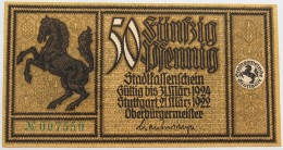 GERMANY 50 PFENNIG 1922 STUTTGART #alb002 0409 - Altri & Non Classificati