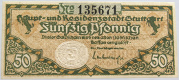 GERMANY 50 PFENNIG 1921 STUTTGART #alb002 0455 - Sonstige & Ohne Zuordnung