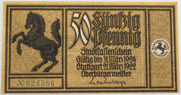 GERMANY 50 PFENNIG 1922 STUTTGART #alb002 0413 - Andere & Zonder Classificatie