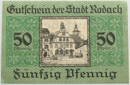 GERMANY 50 PFENNIG 1920 RODACH #alb003 0271 - Andere & Zonder Classificatie