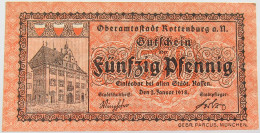 GERMANY 50 PFENNIG 1918 ROTENBURG #alb002 0231 - Otros & Sin Clasificación