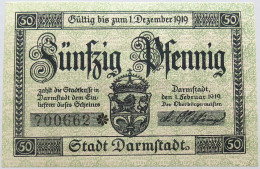 GERMANY 50 PFENNIG 1919 DARMSTADT #alb004 0123 - Andere & Zonder Classificatie