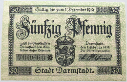 GERMANY 50 PFENNIG 1919 DARMSTADT #alb004 0125 - Andere & Zonder Classificatie