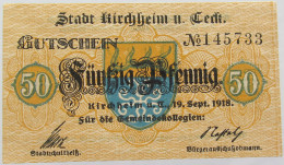 GERMANY 50 PFENNIG 1918 KIRCHHEIM #alb002 0195 - Other & Unclassified