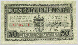 GERMANY 50 PFENNIG 1917 DARMSTADT #alb004 0121 - Autres & Non Classés