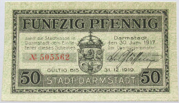 GERMANY 50 PFENNIG 1917 DARMSTADT #alb004 0117 - Otros & Sin Clasificación