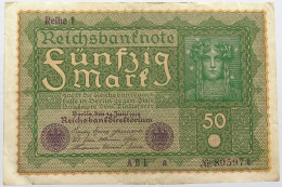 GERMANY WEIMAR 50 MARK 1919 #alb011 0163 - 50 Mark