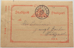 GERMANY POSTCARD STUTTGART 3 PFENNIG #alb002 0191 - Sonstige & Ohne Zuordnung