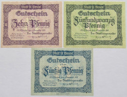 GERMANY NOTGELD 10 25 50 PFENNIG 1919 WENDEL #alb010 0115 - Sonstige & Ohne Zuordnung