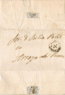 52424. Carta Entera SAN VICENTE (Badajoz) 1871. Alegoria. Fechador De ARROYO Del PUERCO (Caceres) - Covers & Documents