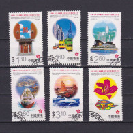 HONG KONG 1997, SG# 820-825, Flowers, Ships, Architecture, Used - Oblitérés