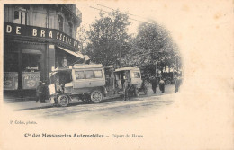 CPA 76 COMPAGNIE DES MESSAGERIES AUTOMOBILES / DEPART DU HAVRE - Other & Unclassified