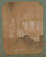 Poivre Ste Suzanne , Poivres * 1902 * Intérieur De L'église Du Village * Photo Ancienne 10.4x8.2cm - Other & Unclassified