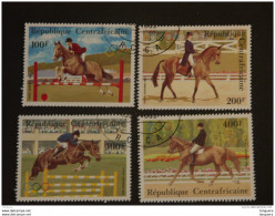 Centrafricaine 1983 Année Préolympique Concours Hippique Paardesportl Yv PA 276-279 O - Centrafricaine (République)