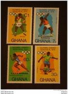 Ghana 1977 Vainquers Surchargé Jeux Olympiques De Montréal Dentelés 15 Yv 577-580 MNH ** - Ghana (1957-...)