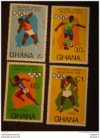 Ghana 1976 Jeux Olympiques De Montréal Dentelés 14 Yv 553-556 MH * - Ghana (1957-...)