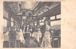 CPA DANS LE WAGON RESTAURANT DE LA Cie INT'NALE DES WAGONS LITS ET DES GRANDS EXPRESS EUROPEENS / TRAIN - Estaciones Con Trenes