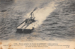 CPA / BATEAU GLISSEUR DU COMTE DE LAMBERT A HELICE AERIENNE - Luftkissenfahrzeuge