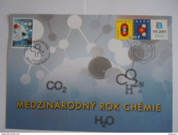 België Belgique 2011 Carte Souvenir Année Internationale De La Chemie Chemistry Joint Issue Slovensko 4096HK - Herdenkingskaarten - Gezamelijke Uitgaven [HK]