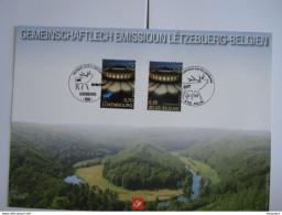 België Belgique 2007 Emission Avec Luxembourg Carte Souvenir Botassart Rotonde 3637HK Cob 3676-3677 Yv 3659-3660 - Souvenir Cards - Joint Issues [HK]