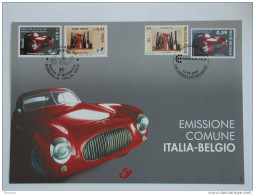 België Belgique Belgium Italie Italia 2003 HK Carte Souvenir Europalia Georgie Morandi Auto Cisitalia 202 3205HK - Erinnerungskarten – Gemeinschaftsausgaben [HK]