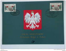België Belgique Belgium Polen Pologne Polska 1998 Herdenkingskaart Carte Souvenir Mniszech-paleis Palais 2782HK 2782 HK - Souvenir Cards - Joint Issues [HK]