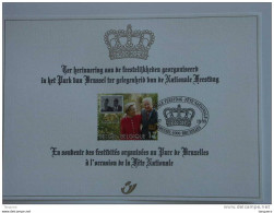 België Belgique Belgium 1999 HK Carte Souvenir Herinnering 40 Jaar Koninklijk Huwelijk 40 Ans Mariage Royale 2828HK - Souvenir Cards - Joint Issues [HK]