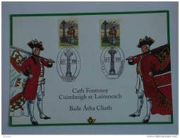 België Belgique Belgium - Ierland Ireland Eire 1995 Herdenkingskaart  Carte Souvenir Battle Of Fontenoy Bataille  2600HK - Souvenir Cards - Joint Issues [HK]