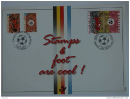 België Belgique Nederland Pays-Bas 2000 Herdenkingskaart Carte Souvenir Europees Kampioenschap Voetbal Foot 2892HK 2892 - Souvenir Cards - Joint Issues [HK]
