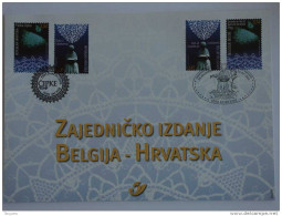 België Belgique Kroatie Croatie Hrvatsk 2002 Herdenkingskaart Carte Souvenir Kantwerk Dentelle Lace 3093-3094 HK Yv 3087 - Erinnerungskarten – Gemeinschaftsausgaben [HK]