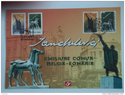 België Belgique Belgium Roemenië Roumanie Romania 2004 Herdenkingskaart Carte Souvenir Lachelevici Sculpteur 3308HK - Erinnerungskarten – Gemeinschaftsausgaben [HK]