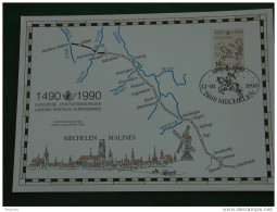 België Belgique 1990 500 Jaar Ans Europese Postverbindingen Liason Postale Européene Innsbruck Mechelen 2350HK - Souvenir Cards - Joint Issues [HK]