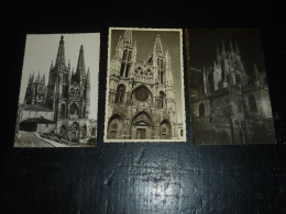 BURGOS - CATHEDRALE LANTERNE DU TRANSEPT ECLAIREE - LOT DE 3 CARTES (D.B) - Verzamelingen & Kavels