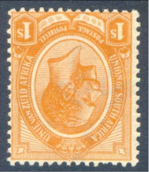 South Africa 1913. 1s Orange (wmk.inv). SACC 11b*, SG 12w*. - Unused Stamps