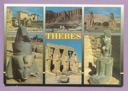 1324- CPM - EGYPTE - THEBES (LOUXOR) - Multivue : Colosse De Memnon, Palais D'Hatchepsout, Piliers Osiris - 2 - Tempel Von Abu Simbel