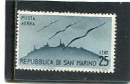 SAN MARINO - 1946   25c  AIR MAIL  MINT NH - Neufs