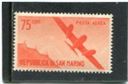 SAN MARINO - 1946   75c  AIR MAIL  MINT NH - Neufs