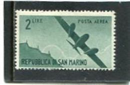 SAN MARINO - 1946   2 L  AIR MAIL  MINT NH - Neufs