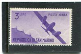 SAN MARINO - 1946   3 L  AIR MAIL  MINT NH - Neufs