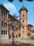 72156785 Ladenburg Wormser Bischofshof Fassadenmalerei Lobdengau Museum Ladenbur - Ladenburg